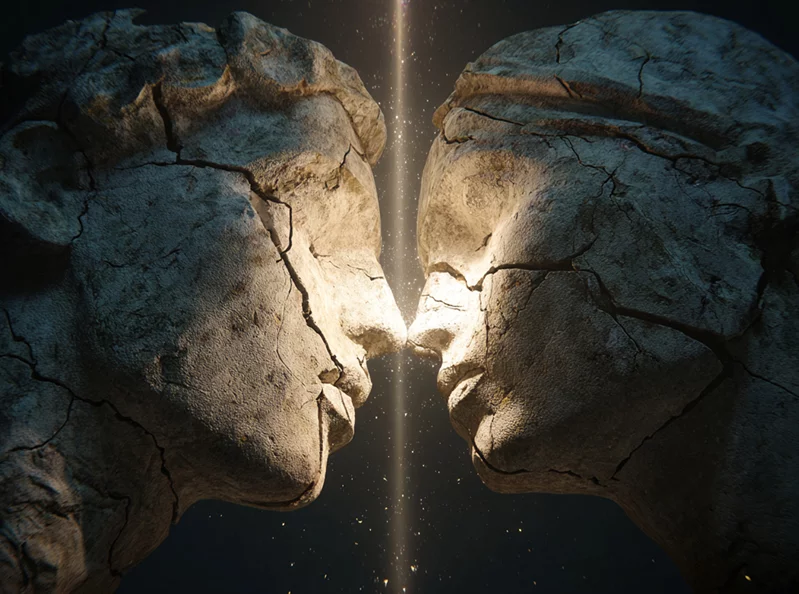 Humanity’s first kiss