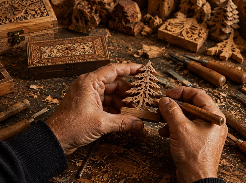 The hands that carve the Cedars of God