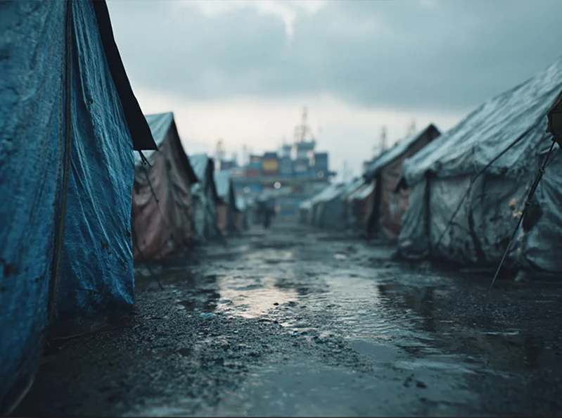 When displacement shelters risk demographic shift