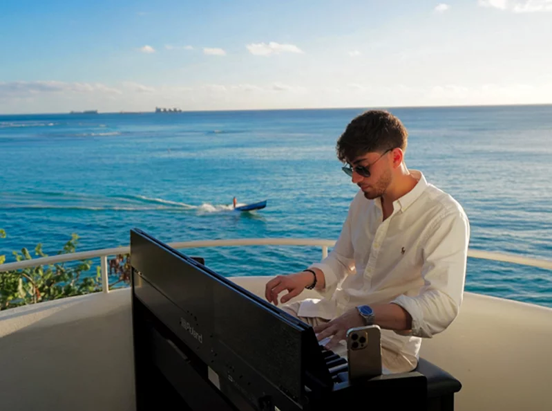 Marc Hanania found his voice at the piano