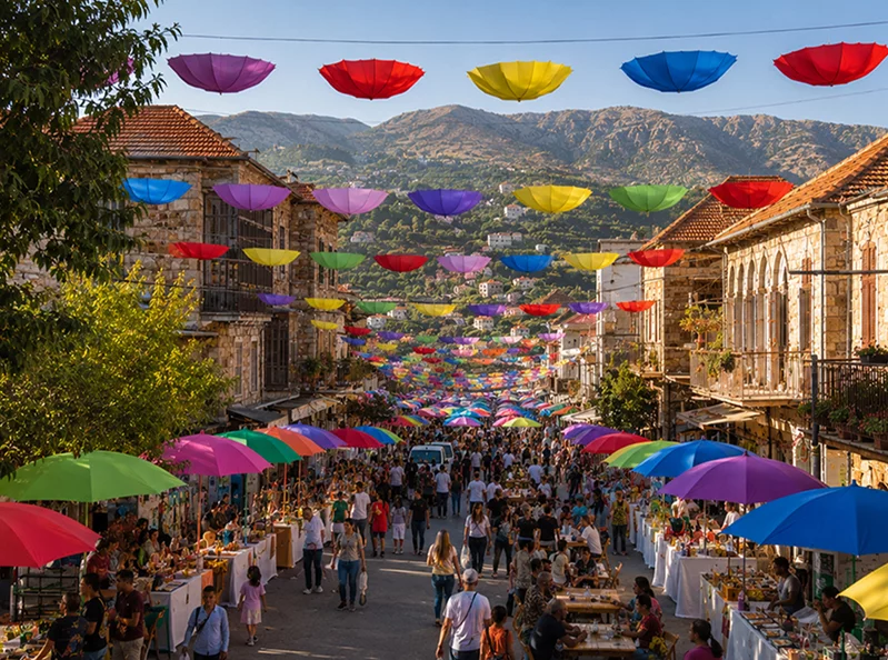 The flower festival of Hasroun