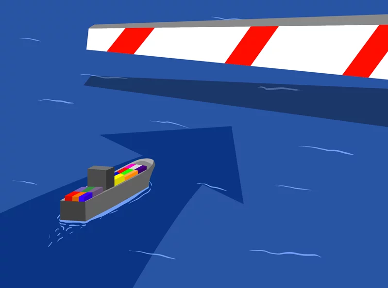 Maritime trade and the limits of shortcuts