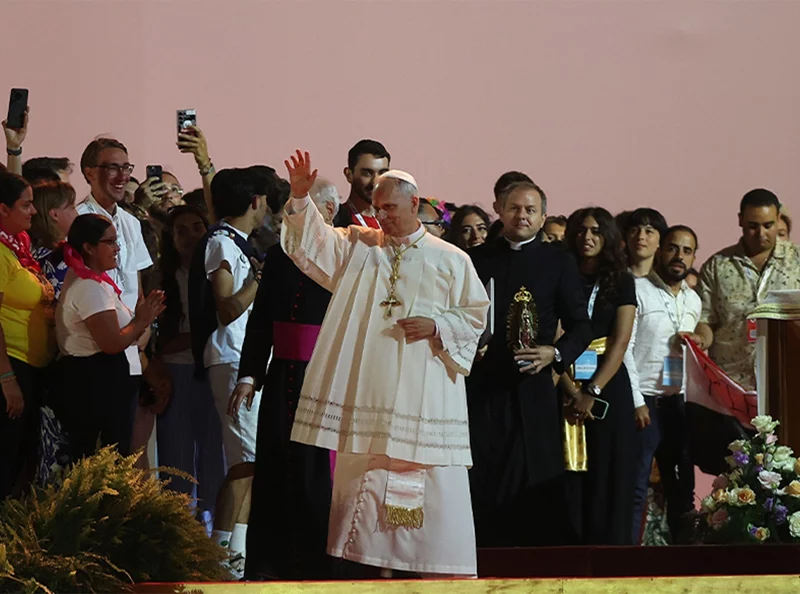 Pope Leo XIV meets Lebanon’s youth in Bkerke
